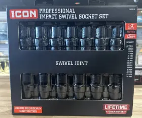 I3UM-13 ICON Pro Drive Impact Swivel Joint Socket Set