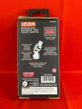 A123US-3 ICON PROFESSIONAL RATCHETING Joint Socket Adapter #2