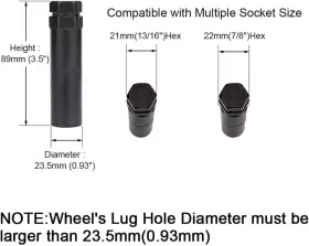 IRKLN80003 IRONTEK Spline Drive Tuner Socket Key Tool Lug Nut #3