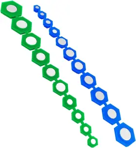 757725800513 JEUCLEL Magnetic Socket Adapter Set Hexagon