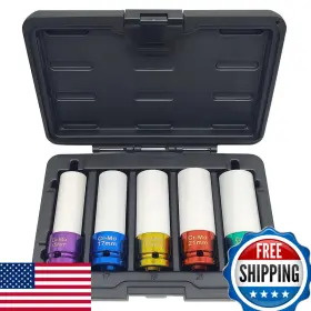 B0CQQX7GM4 JEUCLEL Impact Drive Lug Nut Socket Set