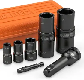 652569768145 JU JIAN TEC Lug Nut Impact Socket Set Driver