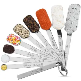 27014 KALSREUI Steel Measuring Spoons Set Handle
