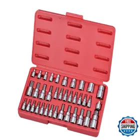 Kauplus B088tj8zj3 37pcs S2 Star Bit Socket And External -socket Set 1/4-inch 3/8-inch