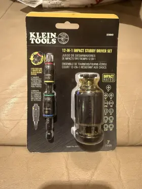 32308HD KLEIN TOOLS Tool Impact Stubby Driver Set Hex Bits
