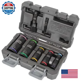 Klein Tools B0b33xlxd1 66070 Impact Socket Set Five Driver Flip Sockets 1/4-inch