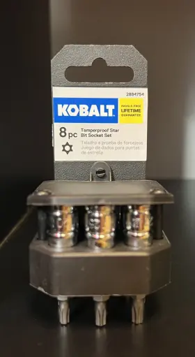 2884754 KOBALT Tamperproof Star Bit Socket Set
