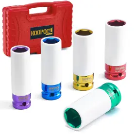 CSTT-01 KOOPOOL Drive Impact Lug Nut Socket Set Wall