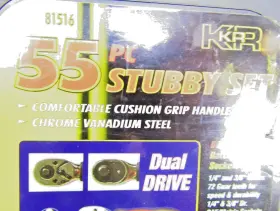 91516 KR TOOLS Socket Set Stubby #3