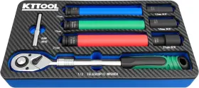 KT-0128-A KTTOOL Lug Nut Socket Set Drive Impact Wheel