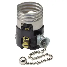 B000H5QVEW LEVITON Base Incandescent Lampholder Chain Single