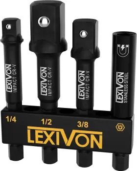LX-104 LEXIVON Impact Socket Adapter Magnetic Bit Holder Set