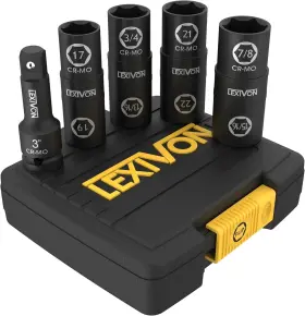 LX-110 LEXIVON Lug Nut Impact Socket Set Drive Innovative #3