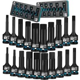 916303 LIBRATON Drive Impact Hex Bit Socket Set Steel