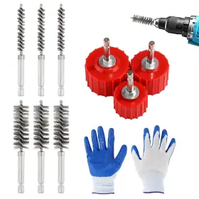 Z38515 LYREH Copper Pipe Cleaner Set Power Drill Tube Brus