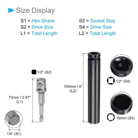 634149685035 METALLIXITY Socket Set Drive Point Hex Shaft #2