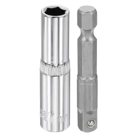 Metallixity 693974273312 1/4 Inch Drive 7mm 6-point Impact Socket 2 Length Hex Shank Adapter For Repair