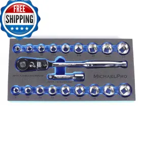 B083FQ9RDQ MICHAELPRO Drive Socket Combination Wrench Set