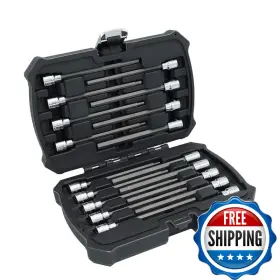 Michaelpro B0bvvrqqyl 18-piece 3/8 Drive Long Hex Bit Socket Set Sae Metric 1/8 - 3-10