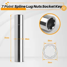 711181973952 MIKKUPPA Point Spike Lug Nuts Socket Key Inner #2