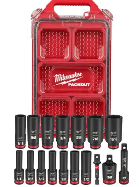 195925894169 MILWAUKEE Showckwave Impact Socket Drive Set