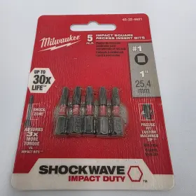 47-32-4621 MILWAUKEE Shockwave Bit Square Recessed Recess