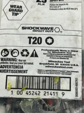 48-32-4784 MILWAUKEE Torx Shockwave Impact Bit #2