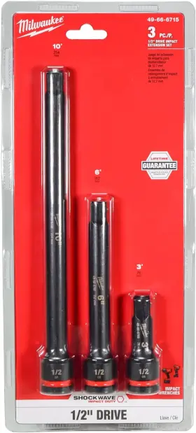 49-66-6715 MILWAUKEE Shockwave Impact Drive Extension Set
