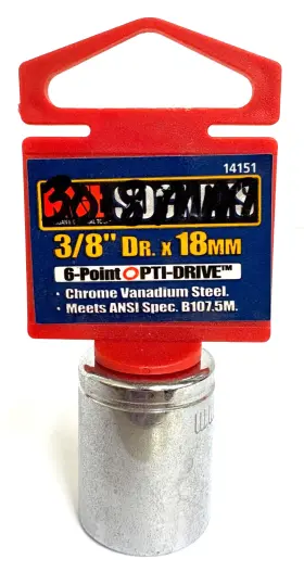 14151 MIT Drive Point Standard Shallow Socket Vanadium Steel