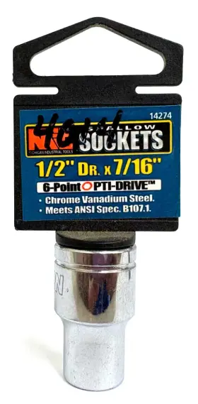 14274 MIT Drive Point Socket Standard Shallow Vanadium Steel