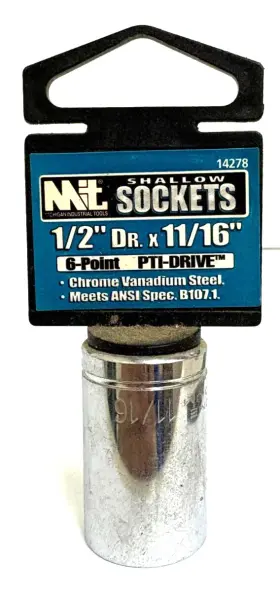 14278 MIT Drive Point Socket Standard Shallow Vanadium Steel