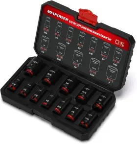 MT-296 MIXPOWER Drive Semi Impact Socket Set