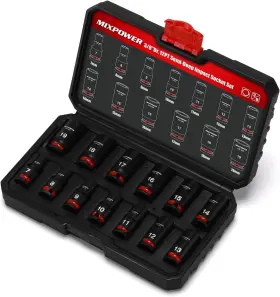 MT-297 MIXPOWER Drive Semi Impact Socket Set