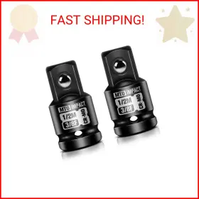 Mto Llc Mto10007 2-piece 3/8 Inch Female To 1/2 Male Impact Socket Adapter Set Drive Impac
