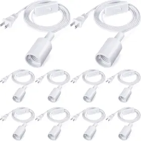 B09X1NM47Z MUDDER Pendant Light Cord Switch Socket Lamp