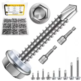445020327356 MYWISH Hex Head Tapping Screw Steel Kit