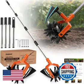 B0G4C54ZDD PANKAY Rotary Tiller Gardening Garden Cultivator