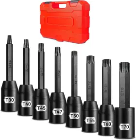 2108 PGROUP Drive Impact Torx Star Bit Socket Set