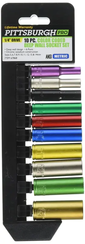678681 PITTSBURGH PROFESSIONAL Coded Drive Wall Socket Set