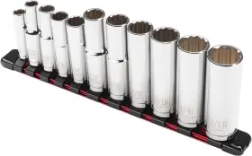 643047ECE POWERBUILT Point Socket Set Rail Storage