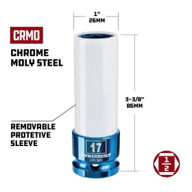 941039 POWERBUILT Wall Lug Nut Socket Drive #2
