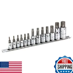B004QO9L8I POWERBUILT Torx Bit Socket Set Star Vanadium Steel