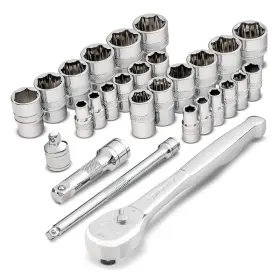 B07ND4QRBW POWERBUILT Zeon Socket Set Ratchet Extensions
