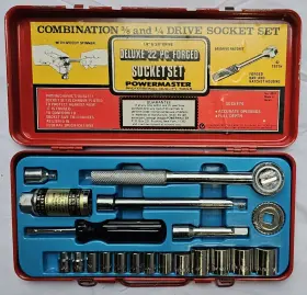 4851 POWERMASTER Drive Deluxe Forged Socket Set Nos