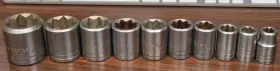 J52109 PROTO Drive Socket Set Double Square Point