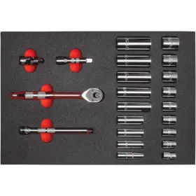 J52134HTCK PROTO Foamed Drive Socket Set Pear Head Ratchet