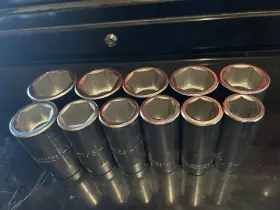 J55108 PROTO Deepwell Drive Point Socket Set