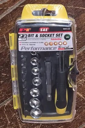W9122 Bit Socket Set Ratcheting