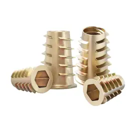 TXLM01-4 QRITY Zinc Alloy Nuts Hex Socket Drive Woodworking