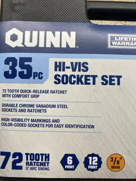64555 QUINN HAND TOOLS Drive Vis Socket Set #2